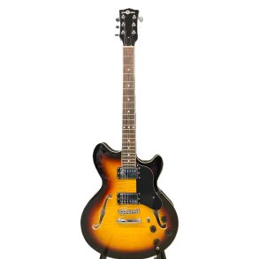 (BRUGT) Gear4music San Francisco Semiakustisk Guitar Sunburst